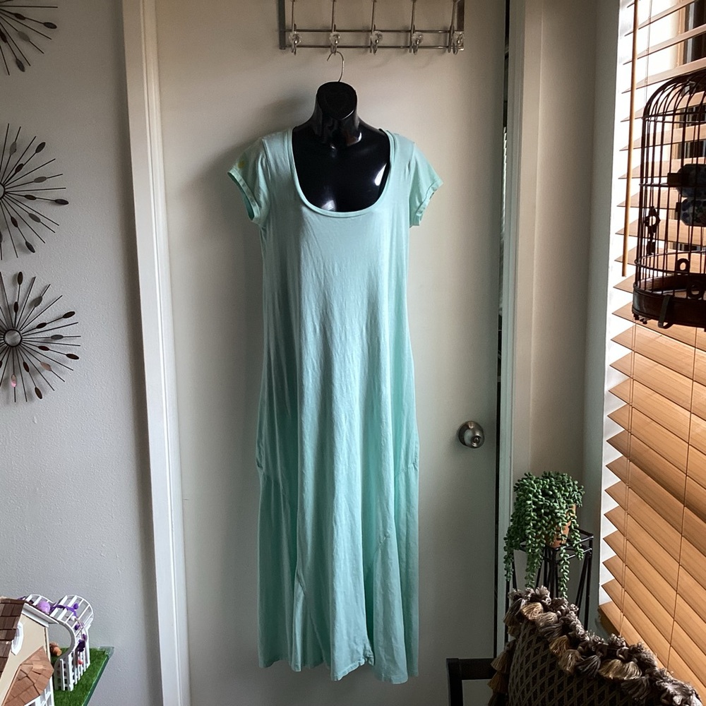 Polo , Soft Mint Green Casual Maxi Dress